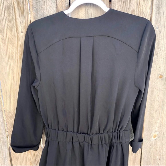 *NWT Topshop | Black Long Sleep Wrap Dress Size 6 - Picture 6 of 6